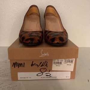 Christian Louboutin Wedge Leopard Pumps